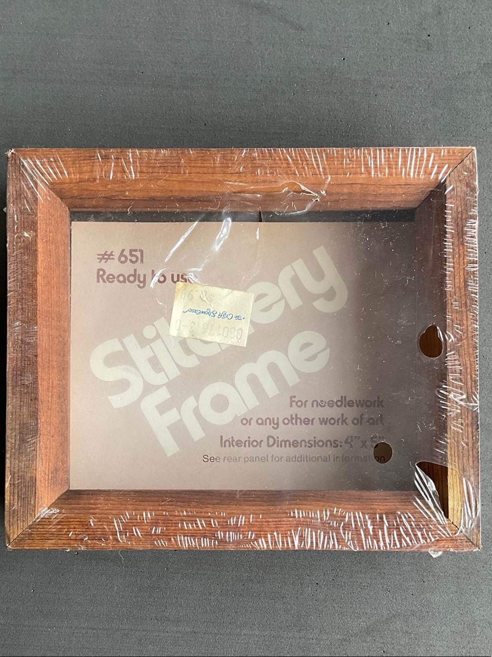 Vintage Wood Grain Stitchery  needlework  Frame by Demi’s Manufacturing